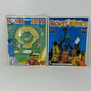 1987 Vintage Smethport HOME RUN Baseball and Basket-Bounce Basketball Pinball
